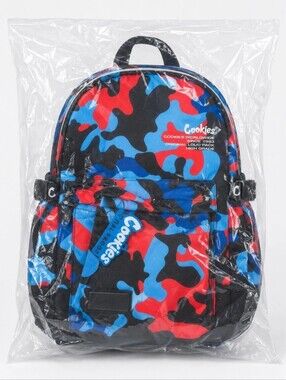 Cookies SF Off The Grid Blue Camo Smell Proof Backpack NWT